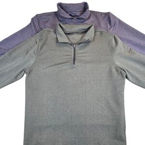 Onward Reserve Men's 1/4 Zip Lot Size S/M Blue Green Stretch Performance